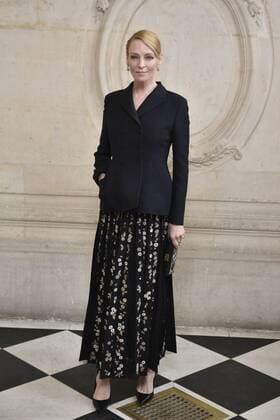 216031 Valentin Paoli Starface 2017-03-03 Paris France Paris Fashion Week. Defile PAP Automne-hiver 2017 DIOR. Arrivees. Paris Fashion Week. Arrivals at Dior Show. Thurman, Uma  Copyright: xValentinxPaolix xStarfacex STAR_216031_142