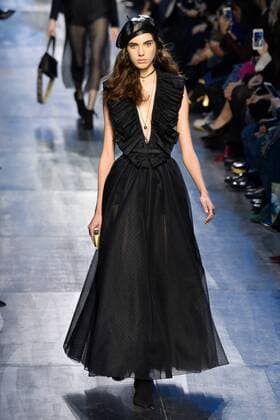 (170303) -- PARIS, March 3, 2017 -- A model presents a creation of Christian Dior during the Women s Ready-to-Wear Fall Winter 2017 2018 fashion week in Paris, France, on March 3, 2017. ) FRANCE-PARIS-FASHION WEEK-CHRISTIAN DIOR PieroxBiasion 