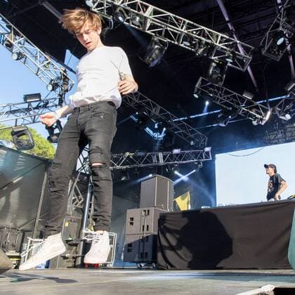 March 3, 2017 - Okeechobee, Florida, U.S - FREDDY KENNETT and ROBBY HAULDREN of Louis the Child at the Okeechobee Music Festival in Okeechobee, Florida Okeechobee U.S. - ZUMAs135 20170303_zap_s135_033 Copyright: xDanielxDeSloverx