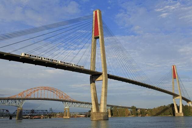 Skytrain Bridge, New Westminster, Vancouver Region, British Columbia, Canada, North America Copyright: RichardxCummins 776-4822