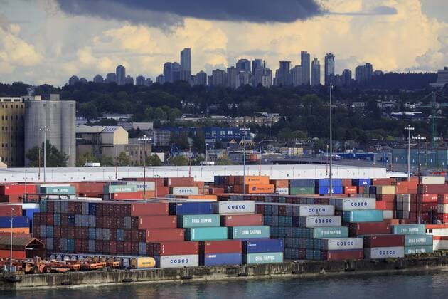 Container Port, Vancouver, British Columbia, Canada, North America Copyright: RichardxCummins 776-4842