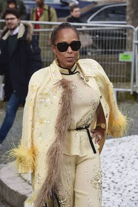 Paris Fashion Week - Gäste der Miu Miu Show Marjorie Harvey CELEBRITIES : Ankunft zur Modenschau von Miu Miu - Paris - 07 03 2017 JBAutissier Panoramic 