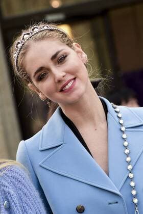 Paris Fashion Week - Gäste der Miu Miu Show Chiara Ferragni CELEBRITIES : Ankunft zur Modenschau von Miu Miu - Paris - 07 03 2017 JBAutissier Panoramic 