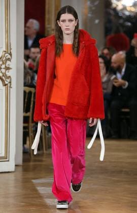 A model takes to the catwalk during the presentation of Paul & Joe s show as part of the Fall-Winter 2017-18 Paris Fashion Week on March 7, 2017.  PAR20170307107 MAYAxVIDON-WHITE