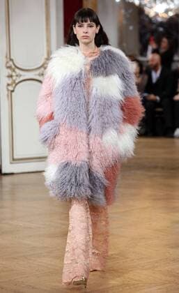 A model takes to the catwalk during the presentation of Paul & Joe s show as part of the Fall-Winter 2017-18 Paris Fashion Week on March 7, 2017.  PAR20170307118 MAYAxVIDON-WHITE