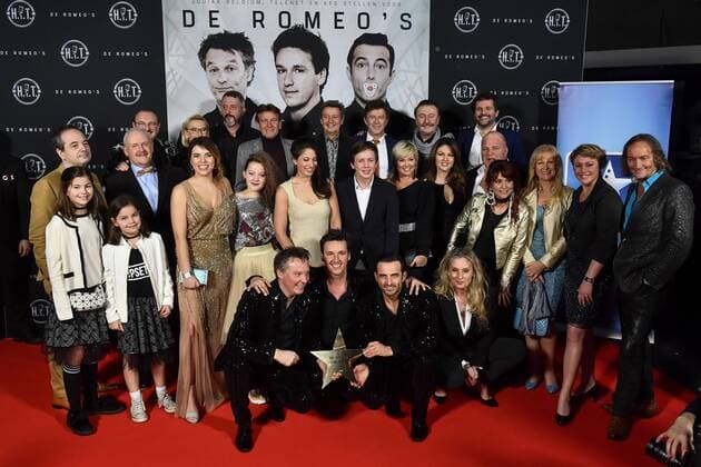 Cast and crew pose for the photographer at the official premiere of H.I.T. van de Romeo s, a movie of director Matthias Temmermans in Antwerp kinepolis, Wednesday 08 March 2017. The film will be released on 15 March.  DIRKxWAEM 05061083