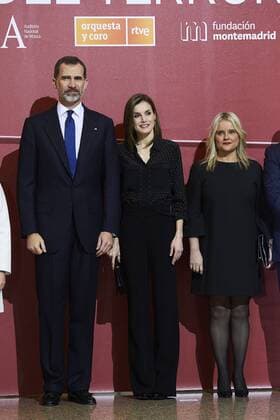 March 8, 2017 - Madrid, Madrid, Spain - King Felipe VI of Spain, Queen Letizia of Spain attend a Tribute Concert for Terrorism Victims at the National Auditorium on March 8, 2017 in Madrid, Spain Madrid Spain  - ZUMAg15_ 20170308_zaf_g15_048 Copyright: xJackxAbuinx