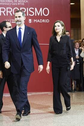 March 8, 2017 - Madrid, Madrid, Spain - King Felipe VI of Spain, Queen Letizia of Spain attend a Tribute Concert for Terrorism Victims at the National Auditorium on March 8, 2017 in Madrid, Spain Madrid Spain  - ZUMAg15_ 20170308_zaf_g15_049 Copyright: xJackxAbuinx