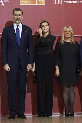 March 8, 2017 - Madrid, Madrid, Spain - King Felipe VI of Spain, Queen Letizia of Spain attend a Tribute Concert for Terrorism Victims at the National Auditorium on March 8, 2017 in Madrid, Spain Madrid Spain  - ZUMAg15_ 20170308_zaf_g15_056 Copyright: xJackxAbuinx