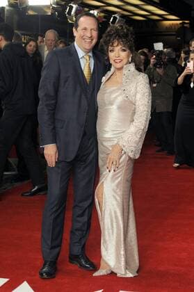 English actress Dame Joan Collins and her husband Percy Gibson attend The World Premiere of The Time of Their Lives at the Curzon Mayfair in London. MARCH 8th 2017  TSTx17497