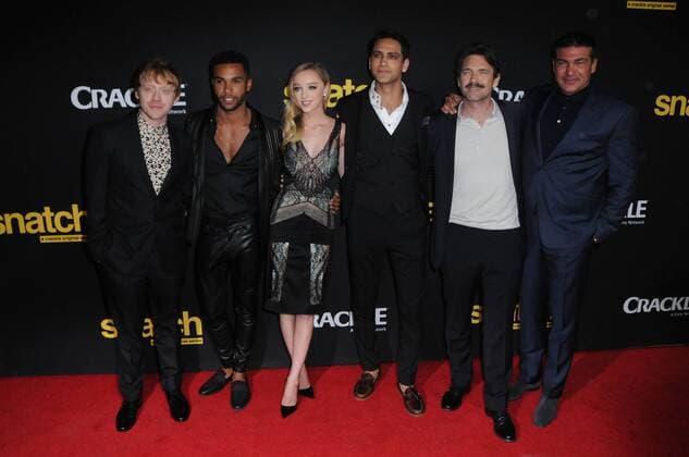 March 9, 2017 - Culver City, CA, United States - 09 March 2017 - Culver City, California - Rupert Grint, Luke Pasqualino, Phoebe Dynevor, Lucien Laviscount, Dougray Scott, Tamer Hassan. Los Angeles screening of Crackle s Snatch held at The ArcLight Theater in Culver City. Photo Credit: AdMedia Culver City United States - ZUMAa123 20170309_zaa_a123_088 Copyright: xBirdiexThompsonx