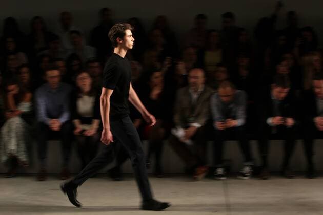 March 10, 2017 - Lisbon, Portugal - A model presents a creation from the Portuguese fashion designer Ricardo Preto Fall Winter 2017 2018 collection during the Lisbon Fashion Week on March 10, 2017 in Portugal. - ZUMAf123 20170310_zap_f123_012 Copyright: xPedroxFiuzax