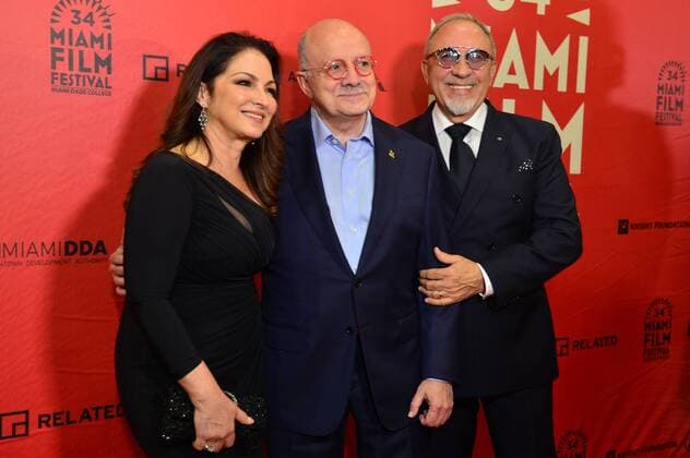 Singer and Cuban actress Gloria Estefan; President of the MDC, Eduardo Padron, and the Cuban producer Emilio Estefan, participate in the screening of the film A Change of Heart , during the Miami Film Festival 2017 in Miami, USA, 10 March 2017. Miami Film Festival 2017 !ACHTUNG: NUR REDAKTIONELLE NUTZUNG!  Copyright: xGiorgioxVierax MIA06 20170311-636248035595206679