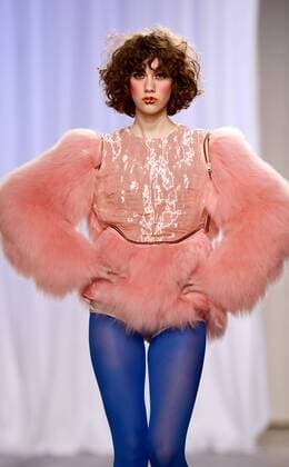 (170311) -- LISBON, March 11, 2017 -- A model presents a creation of designer David Ferreira at the Lisbon Fashion Week Fall Winter 2017 18 in Lisbon, capital of Portugal, on March 10, 2017. )(gl) PORTUGAL-LISBON-FASHION WEEK ZhangxLiyun 