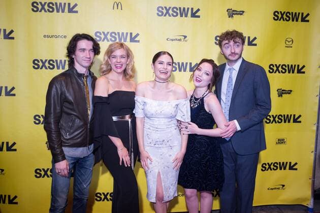 March 12, 2017 - (L-R) LIAM AIKEN, KATIE FOLGER, OLIVIA APPLEGATE JOSEPHINE MCADAM and MIKEY REID attend world premiere of the Honor Farm at the Stateside Theater during SXSW Austin, Texas - ZUMAc112 20170312_zaf_c112_008 Copyright: xSandyxCarsonx
