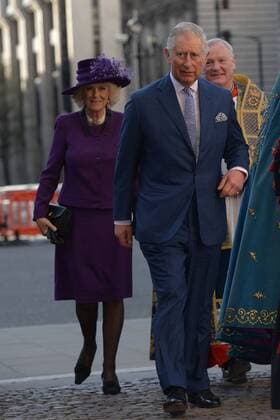 Commonwealth Day: englische Royals vor Westminster Abbey . 13 03 2017. London, United Kingdom. Her Majesty The Queen Elizabeth II, Head of the Commonwealth, accompanied by Prince Philip the Duke of Edinburgh, The Prince of Wales Prince Charles Prince Charles and Camilla The Duchess of Cornwall , Prince Harry, The Duke of York and Prince Edward the Earl of Wessex will attend the Commonwealth Service at Westminster Abbey on Commonwealth Day, in London, UK.  xBenxStevensx xi-Imagesx IIM-14641-0004