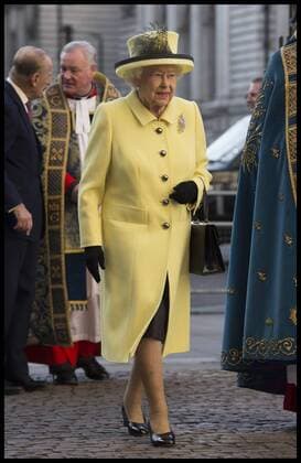 Commonwealth Day: englische Royals vor Westminster Abbey . 13 03 2017. London, United Kingdom. Her Majesty Elizabeth II The Queen, Head of the Commonwealth, arrives at the Commonwealth Service at Westminster Abbey on Commonwealth Day, in London, UK.  xBenxStevensx xi-Imagesx IIM-14641-0005