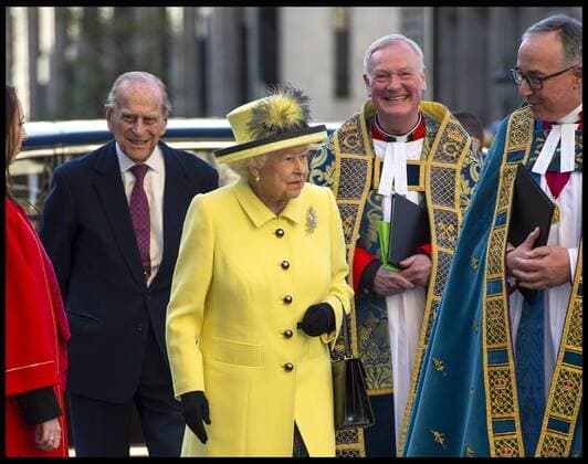 . 13 03 2017. London, United Kingdom. Her Majesty The Queen Elizabeth II, Head of the Commonwealth, and Prince Philip the Duke of Edinburgh (left), arrive at the Commonwealth Service at Westminster Abbey on Commonwealth Day, in London, UK.  xBenxStevensx xi-Imagesx IIM-14641-0012