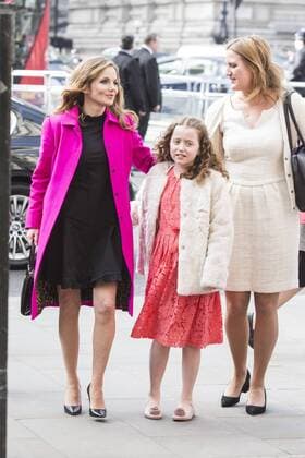 Commonwealth Day, Westminster Abbey, London, UK London, UK. 13 March 2017. Geri Horner with daughter. To mark and celebrate the Sapphire Jubilee of HM The Queen, 65 years as Head of The Commonwealth, HM The Queen, members of the Royal Family attend a service at Westminster Abbey.