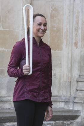 Commonwealth Day, Westminster Abbey, London, UK London, UK. 13 March 2017. Jessica Ennis holding a baton for the Commonwealth Games. To mark and celebrate the Sapphire Jubilee of HM The Queen, 65 years as Head of The Commonwealth, HM The Queen, members of the Royal Family attend a service at Westminster Abbey.
