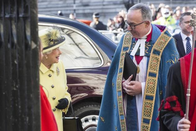 Commonwealth Day, Westminster Abbey, London, UK London, UK. 13 March 2017. HM Queen Elizabeth II. To mark and celebrate the Sapphire Jubilee of HM The Queen, 65 years as Head of The Commonwealth, HM The Queen, members of the Royal Family attend a service at Westminster Abbey.