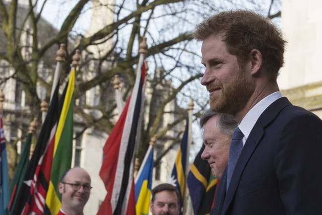 Commonwealth Day, Westminster Abbey, London, UK London, UK. 13 March 2017. HRH Prince Harry. To mark and celebrate the Sapphire Jubilee of HM The Queen, 65 years as Head of The Commonwealth, HM The Queen, members of the Royal Family and guests attend a service at Westminster Abbey.