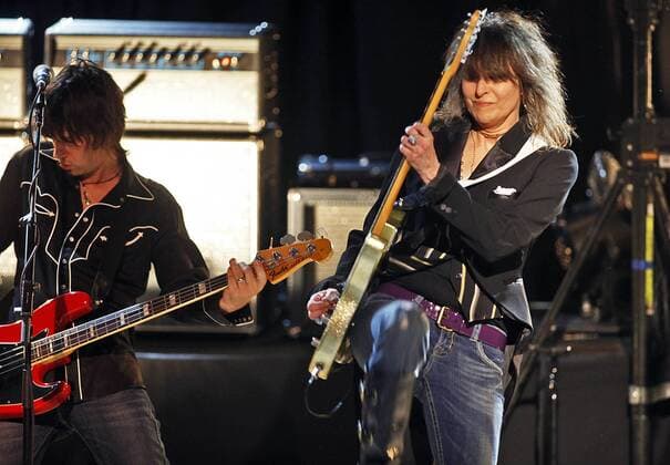 Feb. 20, 2009 - Minneapolis, MN, USA - Rock group Pretenders including lead singer Chrissie Hynde, right, and guitarist Eric Heywood perform at First Avenue, February 20, 2009, in Minneapolis, Minnesota. ( Minneapolis Star Tribune MCT) - ZUMAm67_ 20090220_baf_m67_008 Copyright: xMarlinxLevisonx