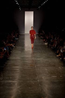 March 13, 2017 - Sao Paulo, Sao Paulo, Brazil - Model presents creation by Lilly Sarti, during the Sao Paulo Fashion Week, winter 2017 edition, this Monday, in Sao Paulo, Brazil. Sao Paulo Brazil - ZUMAl146 20170313_zaf_l146_102 Copyright: xPauloxLopesx