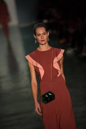 March 13, 2017 - Sao Paulo, Sao Paulo, Brazil - Model presents creation by Lilly Sarti, during the Sao Paulo Fashion Week, winter 2017 edition, this Monday, in Sao Paulo, Brazil. Sao Paulo Brazil - ZUMAl146 20170313_zaf_l146_104 Copyright: xPauloxLopesx