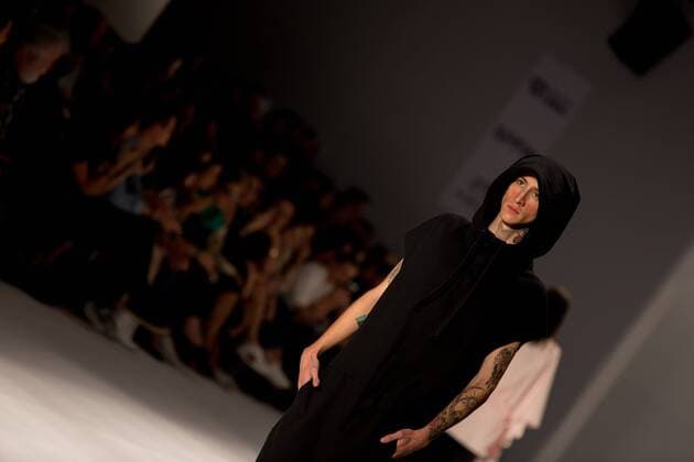 March 13, 2017 - Sao Paulo, Sao Paulo, Brazil - Model presents creation by Osklen, during the Sao Paulo Fashion Week, winter 2017 edition, this Monday, in Sao Paulo, Brazil. Sao Paulo Brazil - ZUMAl146 20170313_zaf_l146_127 Copyright: xPauloxLopesx