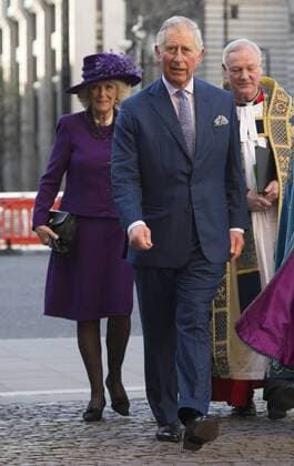 (170313) -- LONDON, March 13, 2017 () -- Prince Charles and Camilla, Duchess of Cornwall, attend the Commonwealth Day celebrations service at Westminster Abbey in London, Britain, on March 13, 2017. () -UK OUT- UK-LONDON-COMMONWEALTH DAY Xinhua 