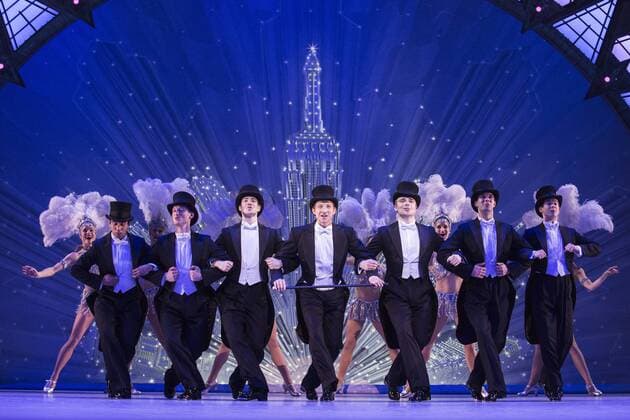 An American in Paris, London, UK London, UK. 14 March 2017. Haydn Oakley (Henri Baurel) at the centre. UK Premiere of the Tony Award-winning new musical An American in Paris at the Dominion Theatre. Directed and choreographed by Christopher Wheeldon, the musical stars Robert Fairchild, Leanne Cope, Haydn Oakley, Zoe Rainey, David Seadon-Young and Jane Asher.