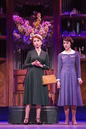 An American in Paris, London, UK London, UK. 14 March 2017. Jane Asher (Madame Baurel) and Leanne Cope (Lise Dassin). UK Premiere of the Tony Award-winning new musical An American in Paris at the Dominion Theatre. Directed and choreographed by Christopher Wheeldon, the musical stars Robert Fairchild, Leanne Cope, Haydn Oakley, Zoe Rainey, David Seadon-Young and Jane Asher.