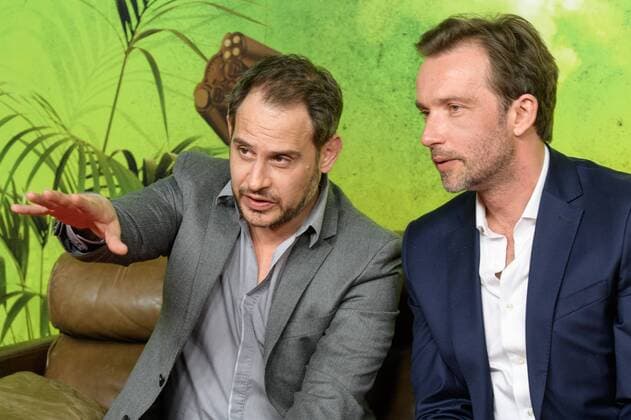 Koeln Moritz Bleibtreu und Lucas Gregorowicz bei der Deutschland Premiere von Lommbock im Cinedom in Koeln am 14.03.2017, Copyright: xSchueler Eibner-Pressefotox EP_JSE
