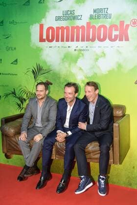 Koeln vl: Moritz Bleibtreu, Lucas Gregorowicz und Wotan Wilke Moehring bei der Deutschland Premiere von Lommbock im Cinedom in Koeln am 14.03.2017, Copyright: xSchueler Eibner-Pressefotox EP_JSE