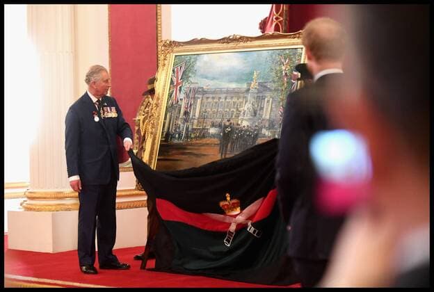 . 14 03 2017. London, United Kingdom. The Royal Gurkha service medals. Prince Charles, Prince of Wales unveils a painting to commemorate the 200th anniversary of The Royal Gurkha Rifles at Buckingham Palace on March 14, 2017 in London, England. 2017 marks the 40th anniversary of The Prince Of Wales as Colonel-in-Chief of The Royal Gurkha Rifles.  xi-Imagesx xPoolx IIM-14660-0046