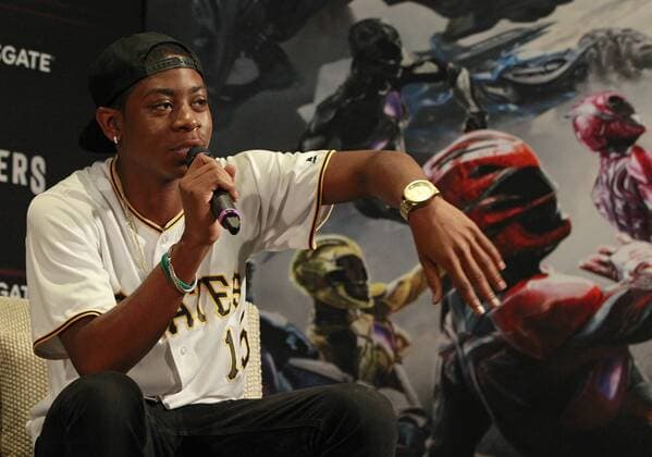 Actor RJ Cyler, one of the protagonists, speaks during the presentation of the US film Power Rangers in Mexico City, Mexico, 15 March 2017. PRESENTATION OF THE POWER RANGERS FILM IN MEXICO CITY !ACHTUNG: NUR REDAKTIONELLE NUTZUNG!  Copyright: xMarioxGuzmánx MEX002 20170315-636252154822427503