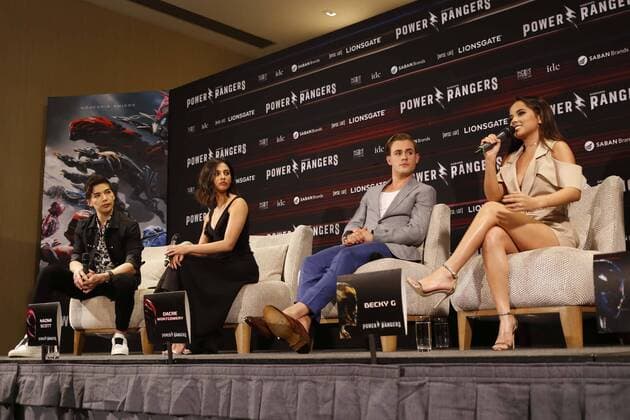 March 15, 2017 - Mexico - EUM20170315ESP21.JPG.CIUDAD DE MEXICO CinemaCine-Power Rangers.- Los actores Ludi Lin, Naomi Scott, Dacre Montgemery y Becky G, parte del reparto de la pelicula Power Rangers, en la respectiva conferencia de prensa para promocionar el filme en Mexico, 15 de marzo de 2017. Foto: Agencia EL UNIVERSALAgustin SalinasJMA Mexico  - ZUMAu78_ 20170315_zaf_u78_028 Copyright: xElxUniversalx