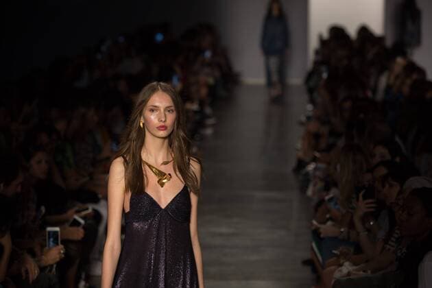 March 15, 2017 - Sao Paulo, Sao Paulo, Brazil - Model presents creation by Fabiana Milazzo, during the Sao Paulo Fashion Week, N43 winter 2017 edition, in Sao Paulo, Brazil. Sao Paulo Brazil - ZUMAl146 20170315_zaf_l146_056 Copyright: xPauloxLopesx