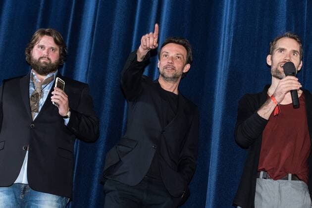 15.03.2017, Dettelbach, Mainfrankenplatz, Cineworld, Filmpremiere Lommbock, Foto: v.l.n.r. Antoine Monot, Lucas Gregorowicz, Christian Zübert Copyright: HMBxMedia xLukasxSeufert