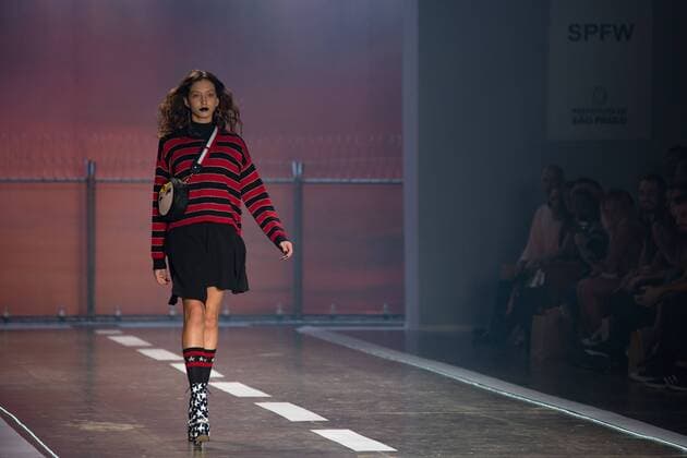 March 15, 2017 - Sao Paulo, Sao Paulo, Brazil - Ellus 2nd Floor fashion show, featuring the Winter 2017 collection during the N43 edition of Sao Paulo Fashion Week (SPFW), in Sao Paulo, Brazil. Sao Paulo Brazil - ZUMAl146 20170315_zaf_l146_079 Copyright: xPauloxLopesx