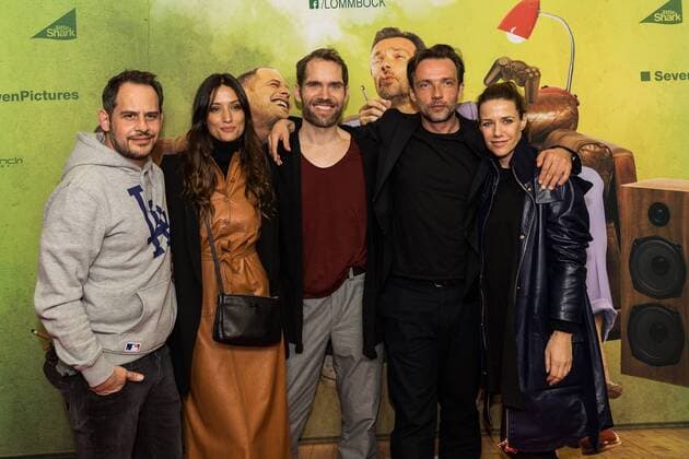 15.03.2017, Dettelbach, Mainfrankenplatz, Cineworld, Filmpremiere Lommbock, Foto: 15.03.2017, Dettelbach, Mainfrankenplatz, Cineworld, Filmpremiere Lommbock, Foto: v.l.n.r Moritz Bleibtreu, Melanie Winiger, Christian Zübert, Lucas Gregorowicz, Alexandra Neldel Copyright: HMBxMedia MarkusxKöller