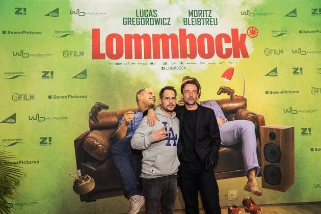 15.03.2017, Dettelbach, Mainfrankenplatz, Cineworld, Filmpremiere Lommbock, Foto: 15.03.2017, Dettelbach, Mainfrankenplatz, Cineworld, Filmpremiere Lommbock, Foto: v.l.n.r. Moritz Bleibtreu, Lucas Gregorowicz Copyright: HMBxMedia MarkusxKöller