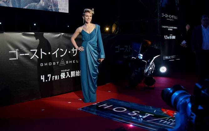 Actress Scarlett Johansson attends a world premiere for the film Ghost in the shell in Tokyo, Japan on March 16, 2017.  TKP2017031615 KEIZOxMORI