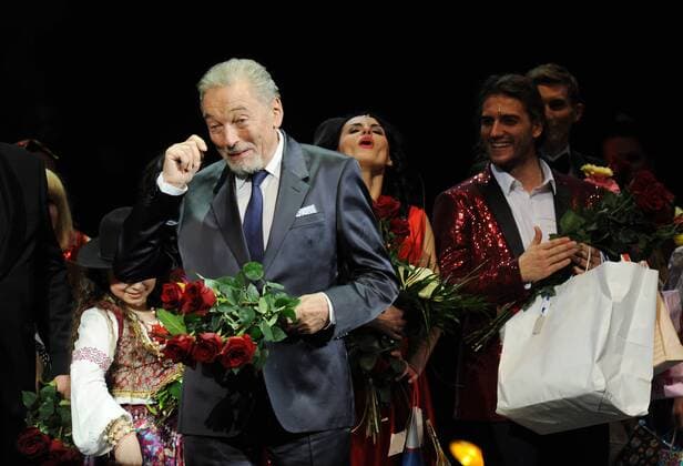 Czech singer Karel Gott attends the premiere of musical The Time of Roses , based on famous songs from his repertoire, in Karlin Theatre in Prague, Czech Republic, on Thursday, March 16, 2017. Gott himself will not play in the musical, but he works as its supervisor. (CTKxPhoto VeronikaxSimkova) CTKPhotoF201703161868801 