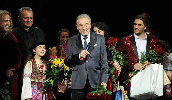 Czech singer Karel Gott attends the premiere of musical The Time of Roses , based on famous songs from his repertoire, in Karlin Theatre in Prague, Czech Republic, on Thursday, March 16, 2017. Gott himself will not play in the musical, but he works as its supervisor. (CTKxPhoto VeronikaxSimkova) CTKPhotoF201703161869701 