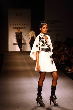 Amazon India Fashion Week design by Vineet Bahl Model walks during Amazon India Fashion Week design by Vineet bahl at JLN Stadium in Delhi.  ShrikantxSingh