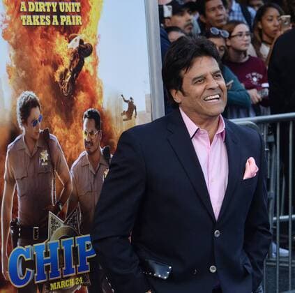 Actor Erik Estrada attends the premiere of the motion picture comedy CHIPS at TCL Chinese Theatre in the Hollywood section of Los Angeles on March 20, 2017. Storyline: A rookie officer is teamed with a hardened pro at the California Highway Patrol, though the newbie soon learns his partner is really an undercover Fed investigating a heist that may involved some crooked cops.  LAP2017032006 JIMxRUYMEN