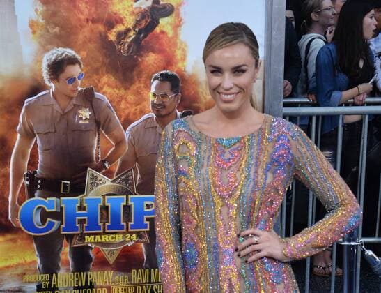 Cast member Jessica McNamee attends the premiere of the motion picture comedy CHIPS at TCL Chinese Theatre in the Hollywood section of Los Angeles on March 20, 2017. Storyline: A rookie officer is teamed with a hardened pro at the California Highway Patrol, though the newbie soon learns his partner is really an undercover Fed investigating a heist that may involved some crooked cops.  LAP2017032008 JIMxRUYMEN