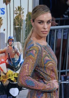 Cast member Jessica McNamee attends the premiere of the motion picture comedy CHIPS at TCL Chinese Theatre in the Hollywood section of Los Angeles on March 20, 2017. Storyline: A rookie officer is teamed with a hardened pro at the California Highway Patrol, though the newbie soon learns his partner is really an undercover Fed investigating a heist that may involved some crooked cops.  LAP2017032009 JIMxRUYMEN